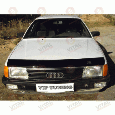 Дефлектор капота (мухобойка) AUDI 100 ( 44кузов С3) с 1983-1991 г.в. (Ауди 100) Вип Тюнинг