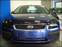 Дефлектор капота (мухобойка) Ford Focus 2 2005-2007 (Форд Фокус) SIM