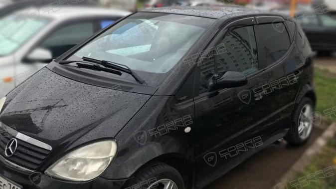 Дефлекторы окон (ветровики) Mercedes Benz A-klasse (W168) 1997-2004 (Мерседес 168) Кобра Тюнинг